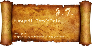 Hunyadi Terézia névjegykártya